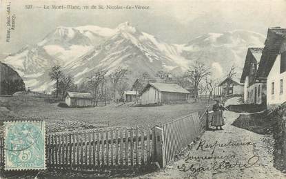 CPA FRANCE 74 "Le Mont Blanc, vu de Saint Nicolas de Véroce"