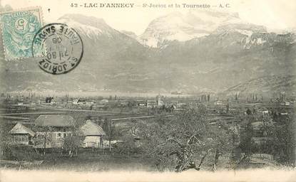 CPA FRANCE 74 "Lac d'Annecy, Saint Jorioz et laz Tournette"