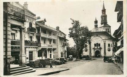 CPSM FRANCE 74 "Saint Gervais les Bains, place de l'Eglise"