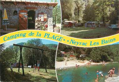 CPSM FRANCE 07 "Neyrac Les Bains, camping de la plage"