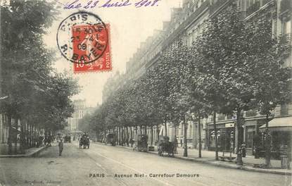 CPA FRANCE 75017 "Paris, avenue Niel, carrefour Demours"