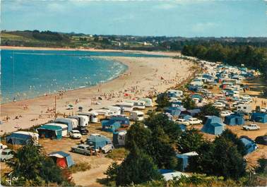 CPSM FRANCE 29 "Locquirec, plage" / CAMPING