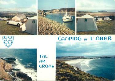 CPSM FRANCE 29 "Presqu'ile de Crozon, Camping de l'Aber"