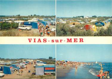 / CPSM FRANCE 34 "Vias sur Mer, camping"