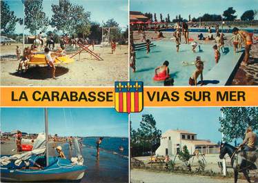 / CPSM FRANCE 34 "Vias sur Mer, camping la Carabasse"