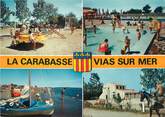 34 Herault / CPSM FRANCE 34 "Vias sur Mer, camping la Carabasse"