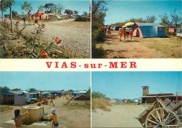 / CPSM FRANCE 34 "Vias sur Mer, camping méditérranée "