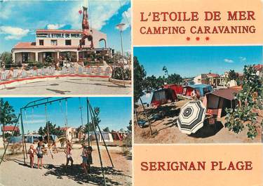 / CPSM FRANCE 34 "Serignan Plage, camping l'étoile de mer"