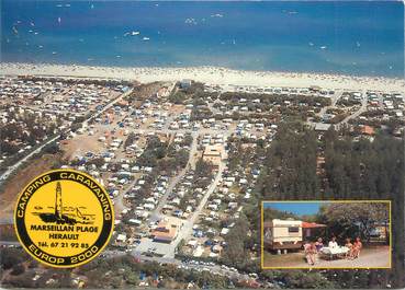 / CPSM FRANCE 34 "Marseillan plage, camping caravaning Europ 2000"