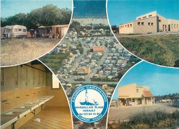 / CPSM FRANCE 34 "Marseillan plage, camping caravaning Europ 2000 "