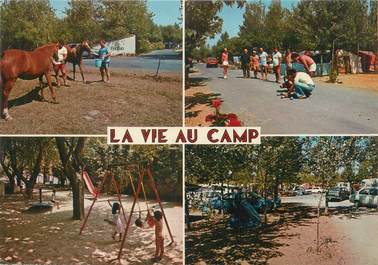 / CPSM FRANCE 34 "Sérignan plage, Grau de Vendres, camping Les Foulegues"