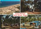 40 Lande / CPSM FRANCE 40 "Saint Girons Plage, camping municipal"