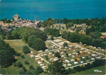 / CPSM FRANCE 74 "Yvoire, vue aérienne du Camping"