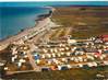 / CPSM FRANCE 76 "Saint Aubin sur Mer, vue aérienne, la plage, le camping"