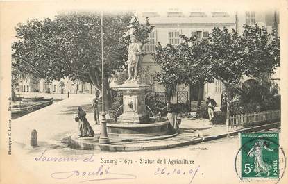 / CPA FRANCE 83 "Sanary, statue de l'agriculture"