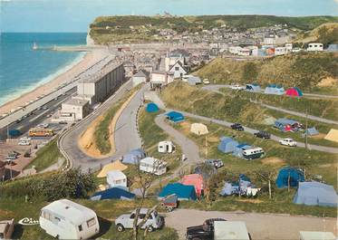 / CPSM FRANCE 76 "Fécamp, la plage et le camping de Réneville"