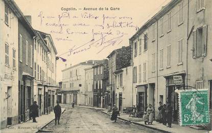 / CPA FRANCE 83 "Cogolin, avenue de la gare"