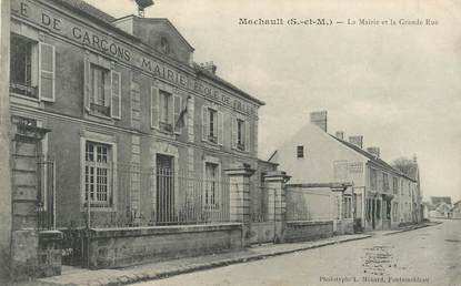 CPA FRANCE 77 "Machault, la mairie"