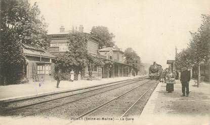 CPA FRANCE 77 "Juilly, la gare" / TRAIN