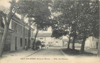 CPA FRANCE 77 "Cély en Bière, allée des Platanes"