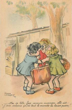 CPA ILLUSTRATEUR LEVASSEUR "petites filles"