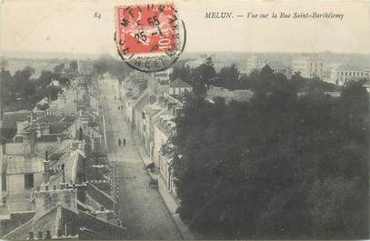 CPA FRANCE 77 "Melun, la rue Saint Barthélémy"