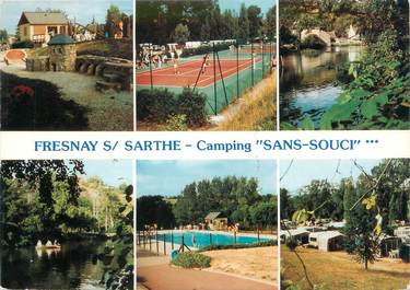 CPSM FRANCE 72 "Fresnay sur Sarthe, camping sans souci"