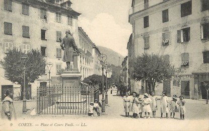 / CPA FRANCE 20 "Corte, place et cours Paoli"