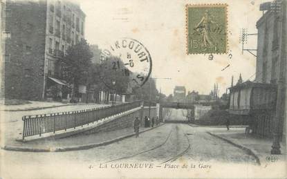 CPA FRANCE 93 "La Courneuve, place de la gare"