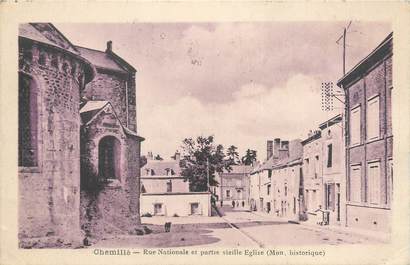 / CPA FRANCE 49 "Chemillé, rue nationale et partie vieille église"