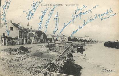 / CPA FRANCE 49 "Chalonnes sur Loire, quai Gambetta"