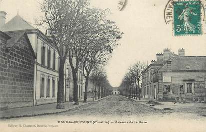 / CPA FRANCE 49 "Doué La Fontaine, avenue de la gare"