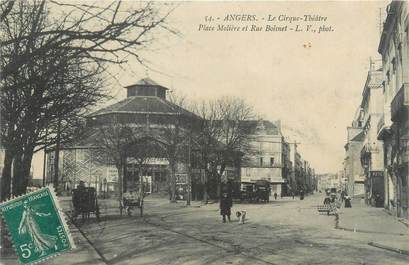 / CPA FRANCE 49 "Angers, le cirque Théâtre", place Molière"