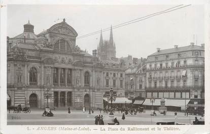 / CPA FRANCE 49 "Angers, la place du ralliement et le théâtre"