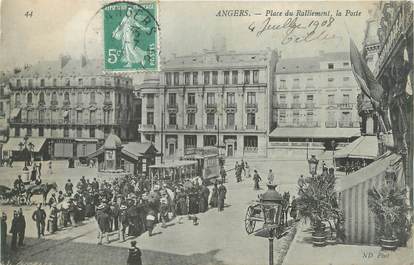 / CPA FRANCE 49 "Angers, place du ralliement, la poste"