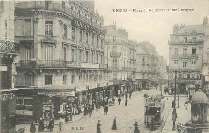 / CPA FRANCE 49 "Angers, place du ralliement et la rue Lenepveu"