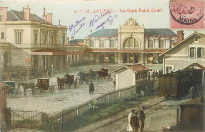 / CPA FRANCE 49 "Angers, la gare Saint Laud"