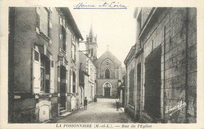 / CPA FRANCE 49 "La Possonnière, rue de l'église"