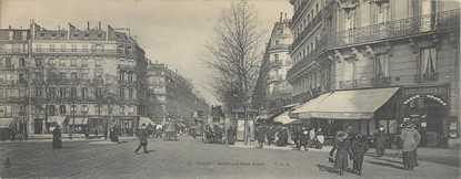 / CPA PANORAMIQUE FRANCE 75006 "Paris Boulevard Saint Michel"