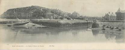 CPA PANORAMIQUE FRANCE 14 "Port en Bessin, Le Pollet et l'entrée des bassins" / BATEAU