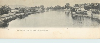 CPA PANORAMIQUE FRANCE 60 "Compiègne, vue sur l'Oise prise du Pont neuf"
