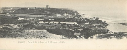 CPA PANORAMIQUE FRANCE 64 "Biarritz, vue sur la côte des Basques prise de l'Hermitage"