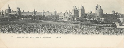 CPA PANORAMIQUE FRANCE 11 "Panorama de la Cité de Carcassonne"