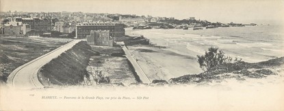 CPA PANORAMIQUE FRANCE 64 "Biarritz, panorama de la grande plage"