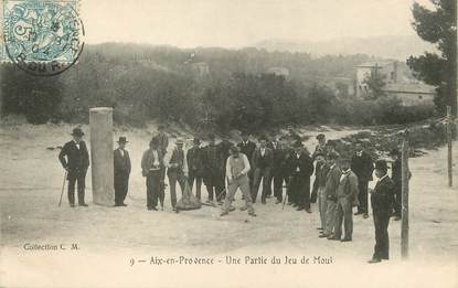 / CPA FRANCE 13  "Aix en Provence" / JEUX DE BOULES