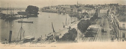 CPA PANORAMIQUE FRANCE 44 "Nantes, panorama de l'entrée du port"