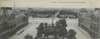 CPA PANORAMIQUE FRANCE 75001 "Paris, perspective sur les tuileries et l'avenue des champs Elysées"