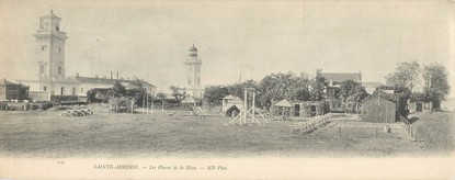 CPA PANORAMIQUE FRANCE 76 "Le Havre Sainte Adresse, les phares de la Hève"