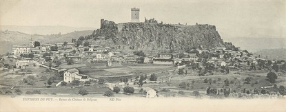 CPA PANORAMIQUE FRANCE 43 "Le Puy en Velay, ruines du château de Polignac"