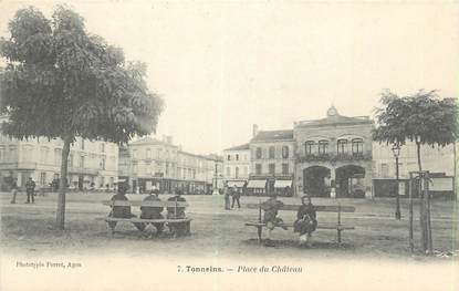 CPA FRANCE 47 "Tonneins, place du château"